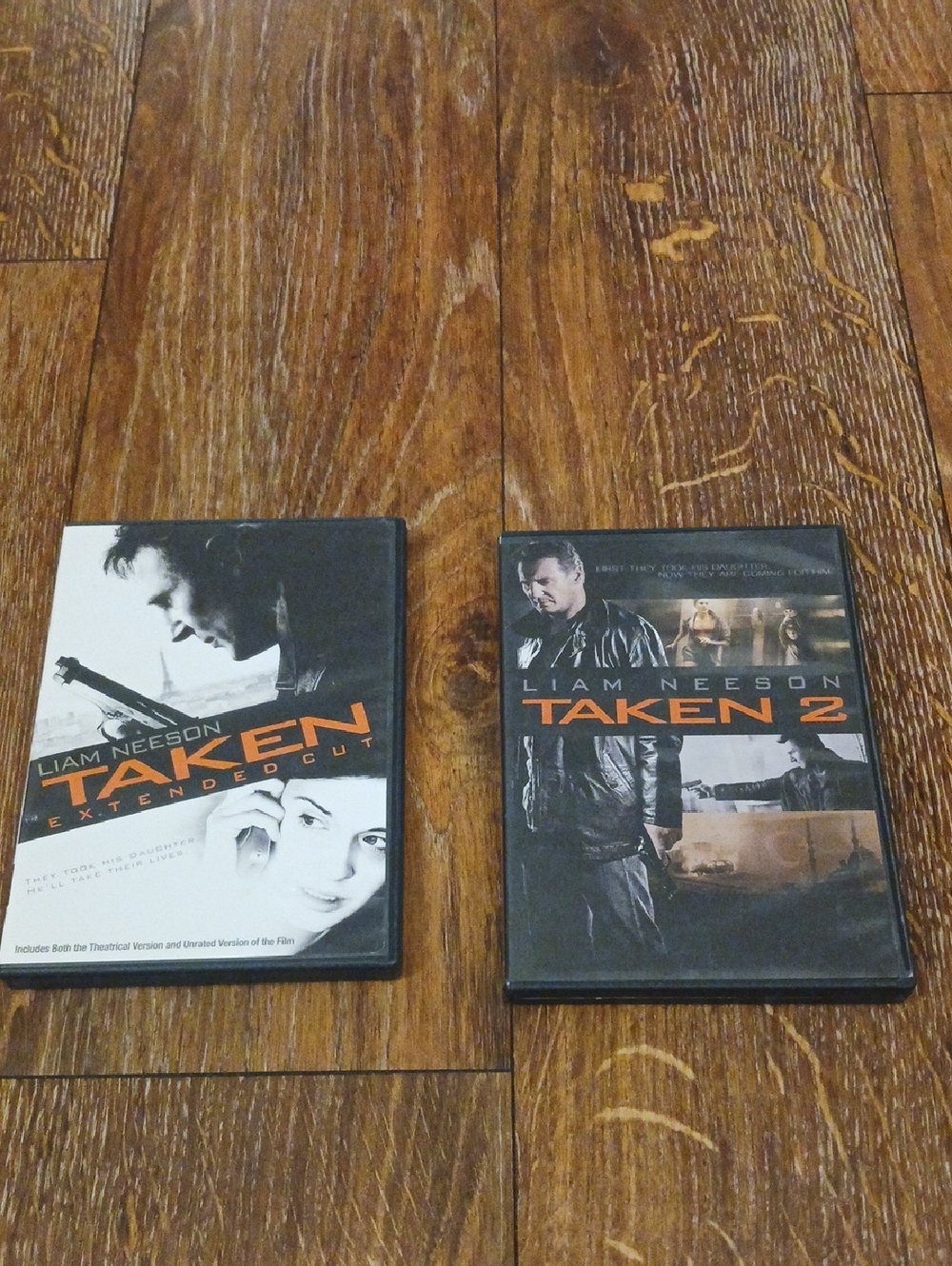 Liam Neeson Taken & Taken 2 DVD Set - Black and Orange